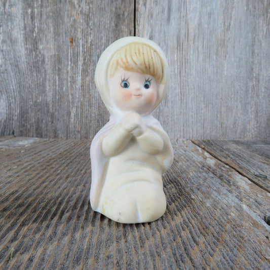 Vintage Mother Mary Child Figurine Nativity Christmas Children Replacement Figure Bisque Ceramic