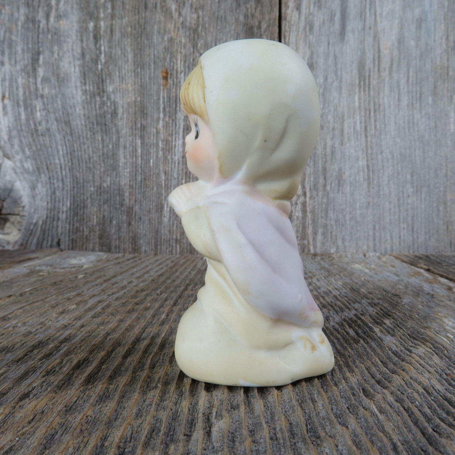 Vintage Mother Mary Child Figurine Nativity Christmas Children Replacement Figure Bisque Ceramic