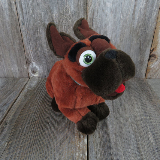 Vintage Dog Plush Dogz Jowls Puppy Brown Stuffed Animal Big Eyes 1997 Trendmasters