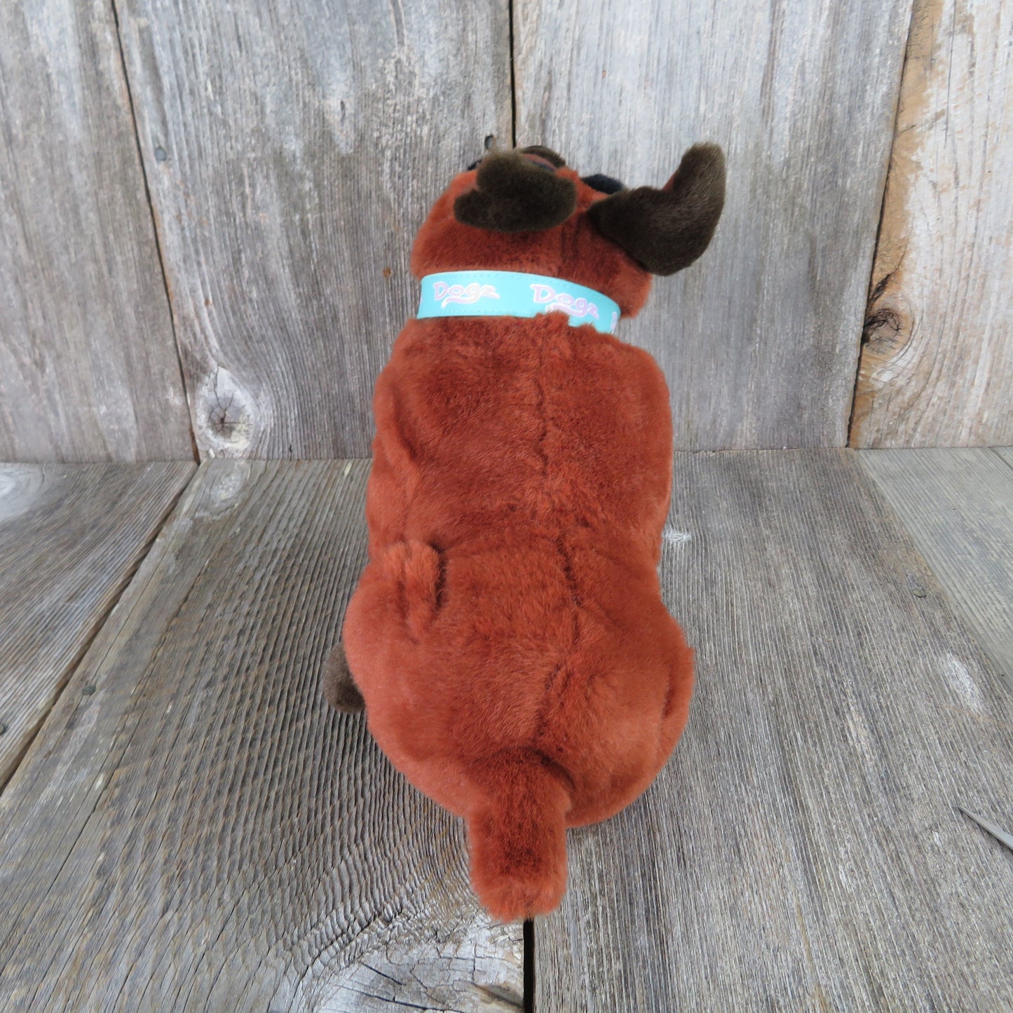 Vintage Dog Plush Dogz Jowls Puppy Brown Stuffed Animal Big Eyes 1997 Trendmasters