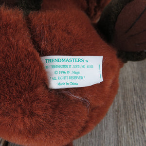 Vintage Dog Plush Dogz Jowls Puppy Brown Stuffed Animal Big Eyes 1997 Trendmasters