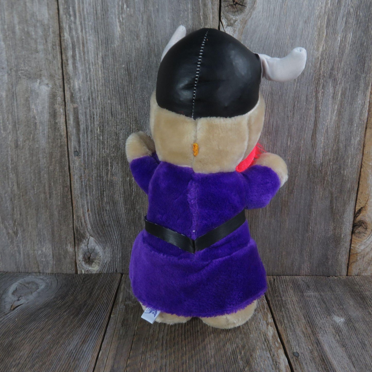 Vintage Viking Plush Doll Novelty Ace Purple Red Beard Horn Helmet Korea Foam Filled