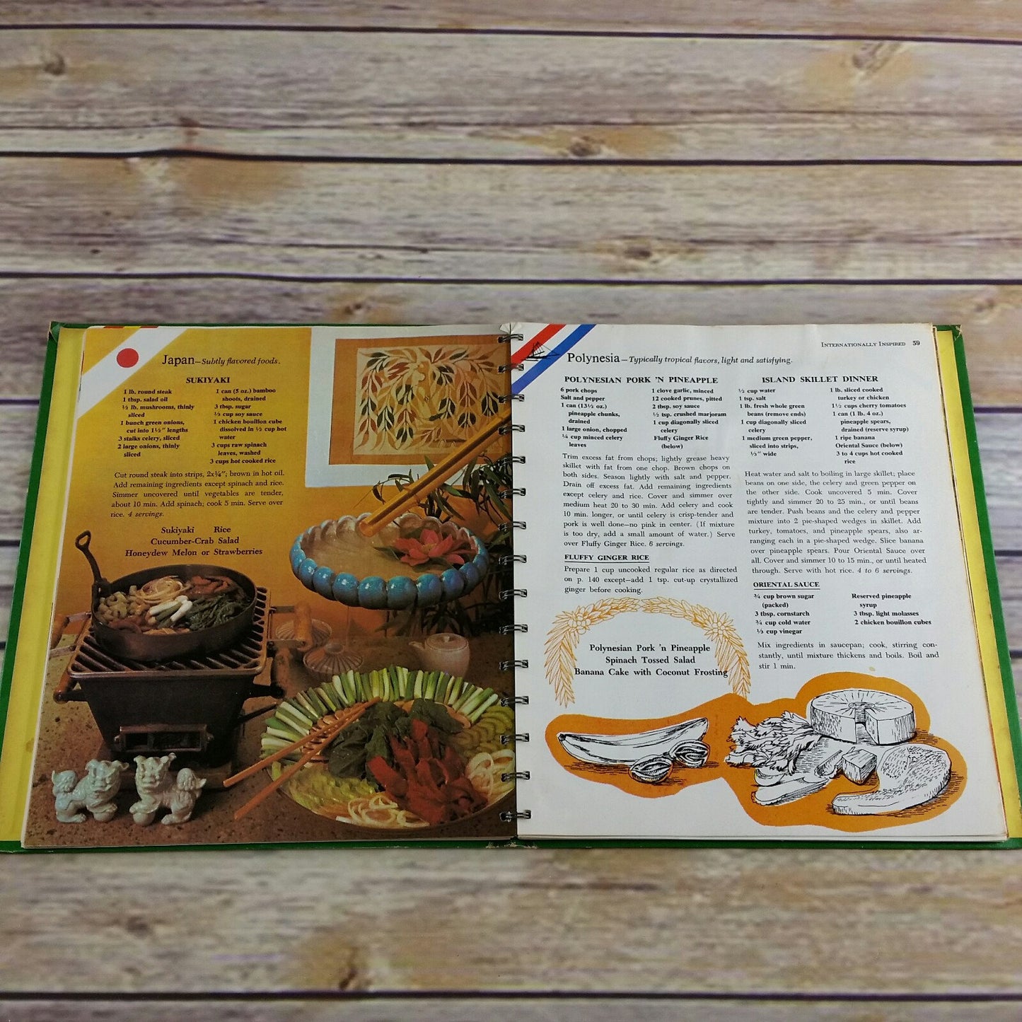 Vintage Cookbook Betty Crocker Dinner in a Dish 1965 1st Edition Green Hardcover Spiral Bound Golden Press Recipes Casseroles Skillet