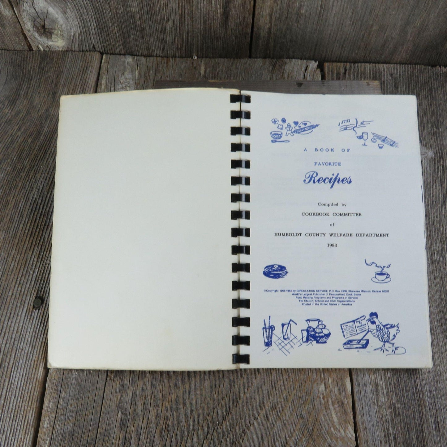 Vintage California Cookbook Eureka Humboldt County Welfare Department Sharing Recipes 1983 - At Grandma's Table