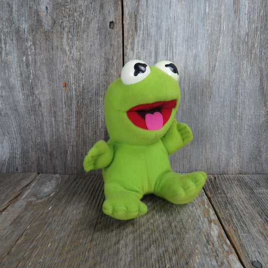 Baby Kermit the Frog Plush Muppets Jim Henson 1987 Stuffed Animal Vintage