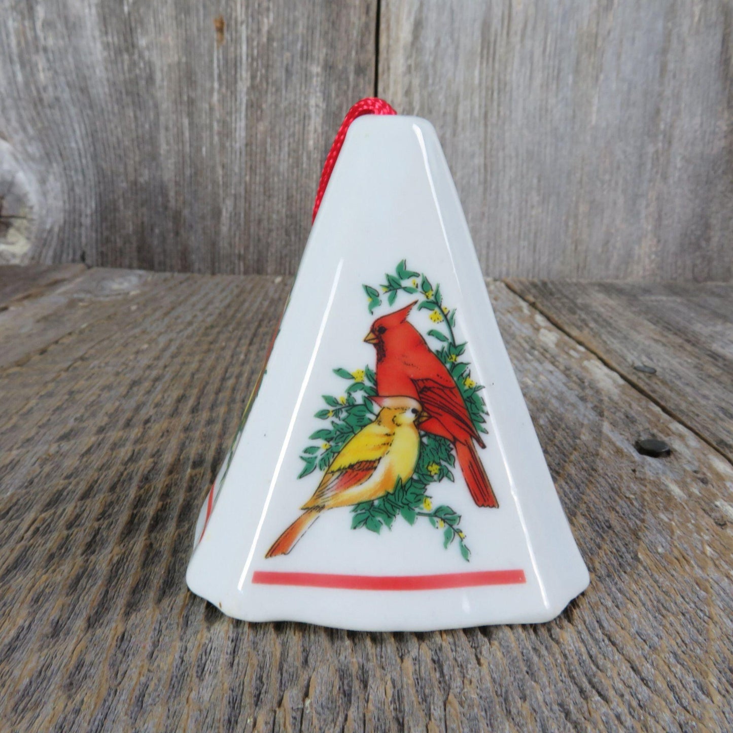 Vintage Cardinal Pomander Ornament Christmas Jasco Bird Potpourri Fragrance Ceramic Porcelain