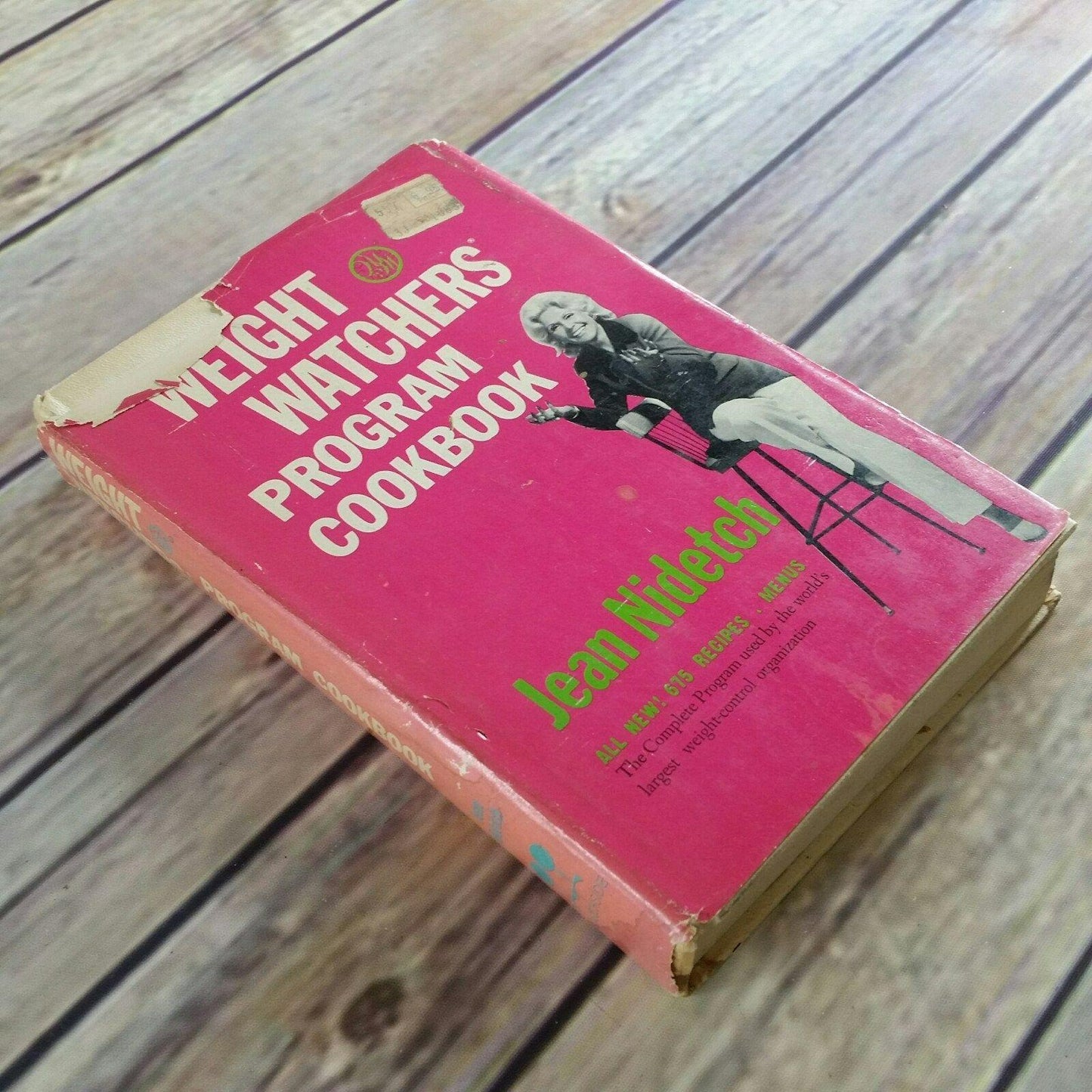 Vintage Cookbook Weight Watchers Program 1973 Pink Hardcover With Dust Jacket Jean Nidetch