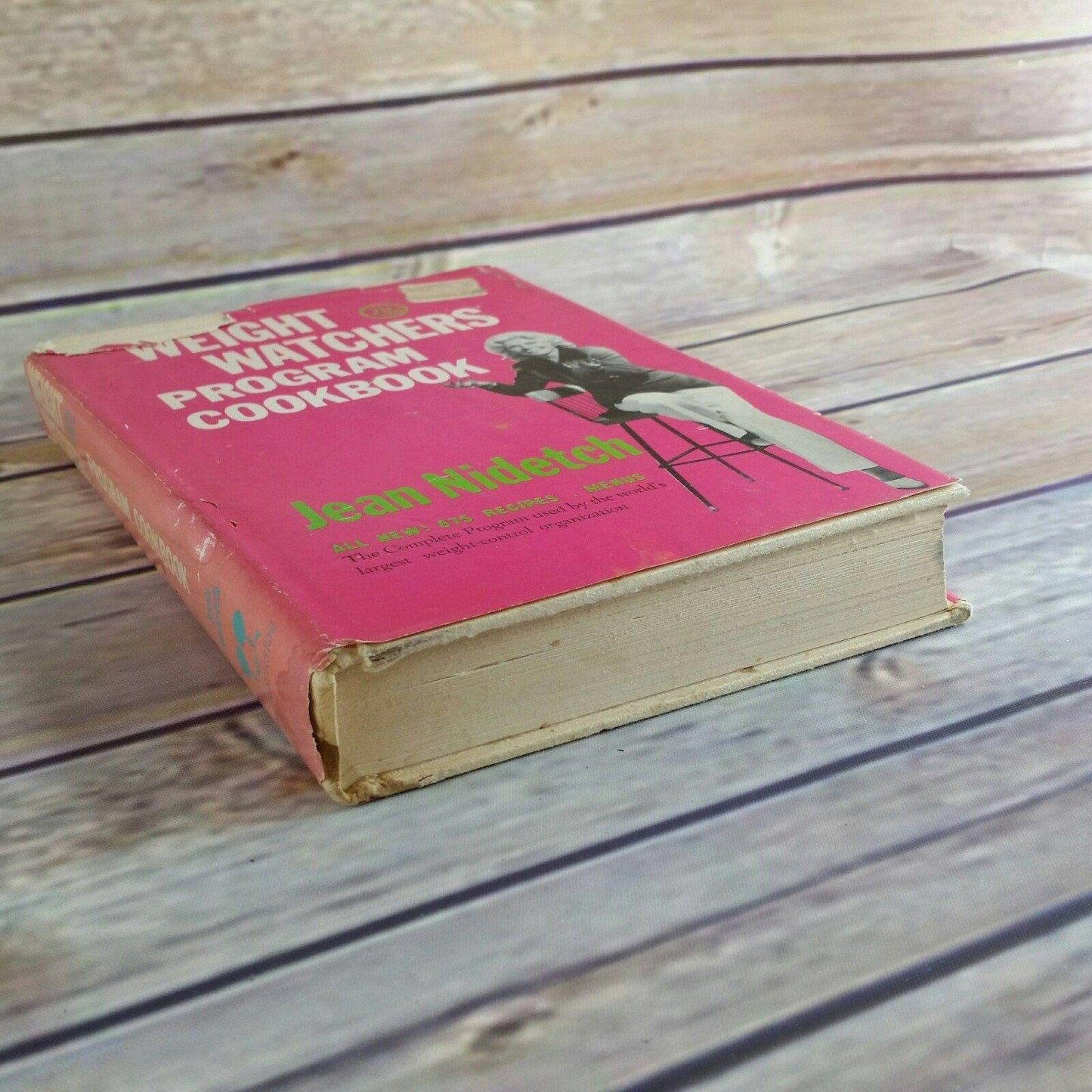 Vintage Cookbook Weight Watchers Program 1973 Pink Hardcover With Dust Jacket Jean Nidetch
