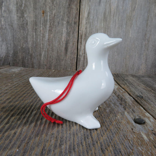 Vintage Goose Duck Ornament Bone China White Christmas Department 56 Taiwan