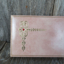 Load image into Gallery viewer, Vintage Jewelry Ladies Glove Box Pink Cardboard Vanity Gold Embellished Mid Century