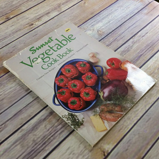 Vintage Cookbook Sunset Vegetable Cook Book Recipes 1984 Paperback Artichokes to Zucchini Selection Charts