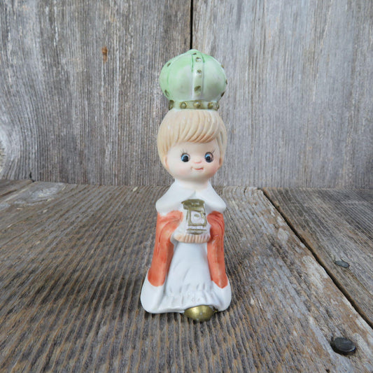 Vintage Wiseman Figurine Child Nativity Christmas Children Replacement Figure Bisque Ceramic