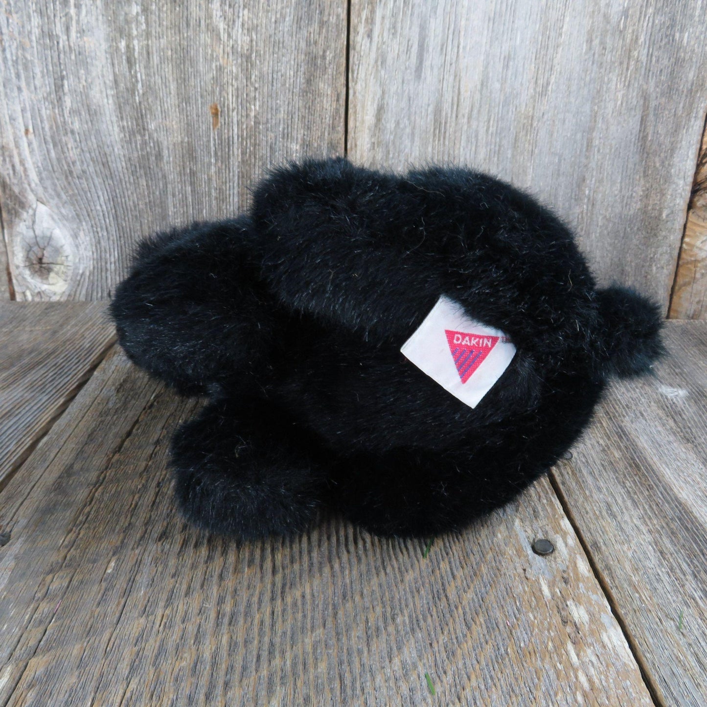 Vintage Black Scottie Schnauzer Plush Dog Puppy Dakin 1989