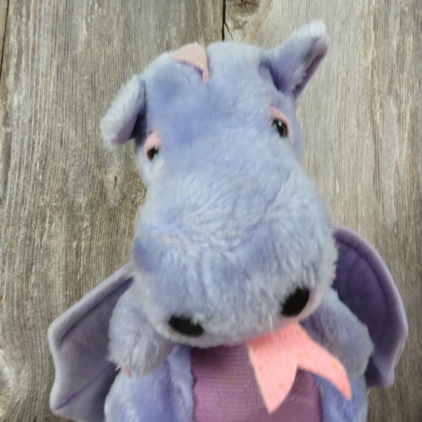 Vintage Dragon Plush Purple Dakin Pink Blue Stuffed Animal 1983 Toy Doll