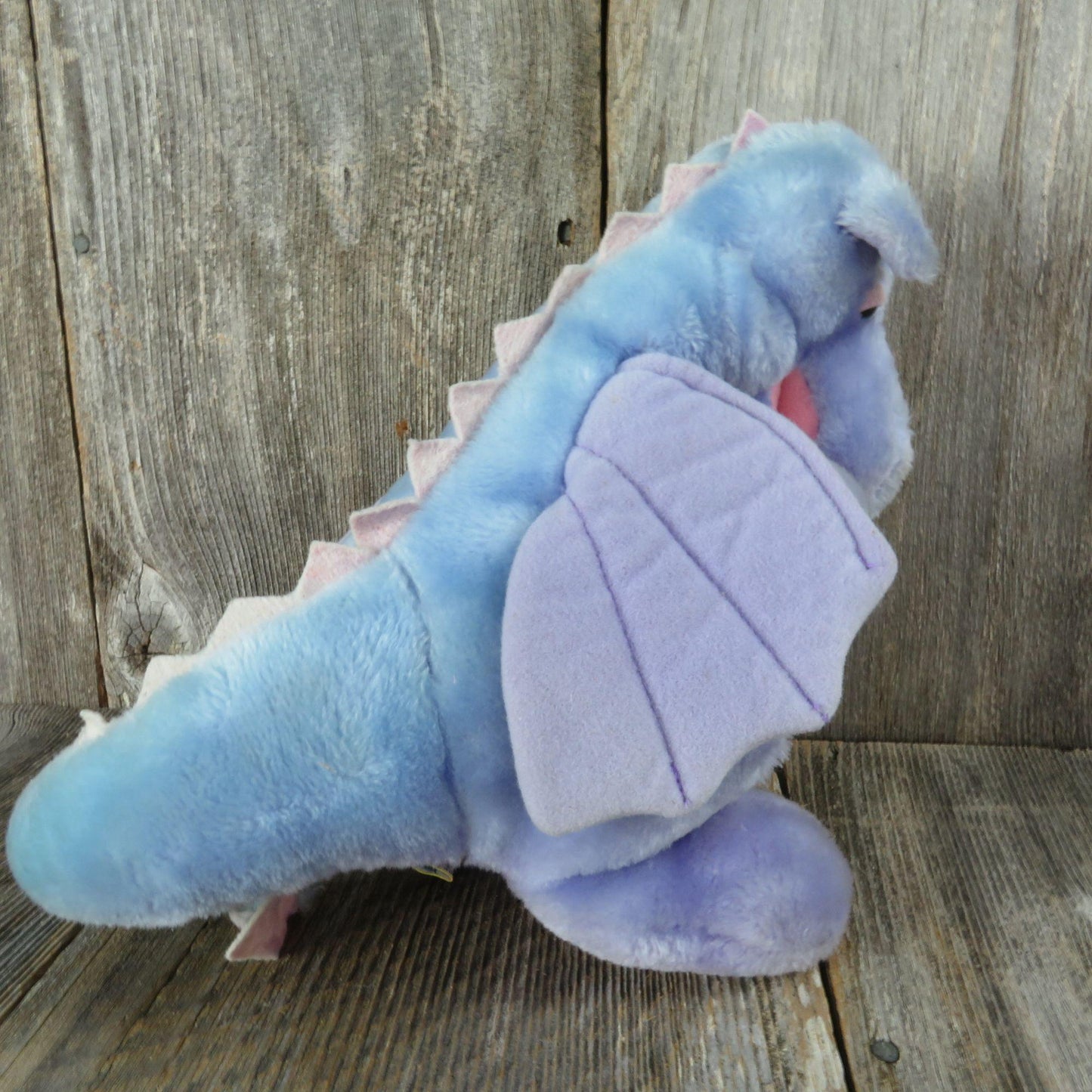 Vintage Dragon Plush Purple Dakin Pink Blue Stuffed Animal 1983 Toy Doll