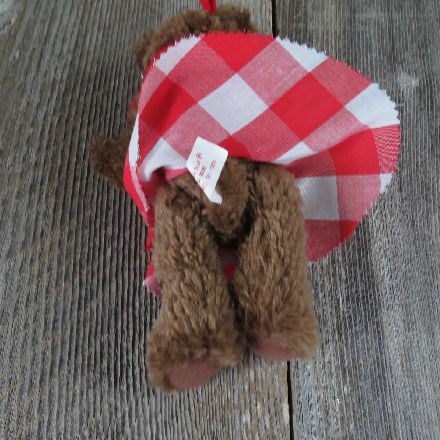 Teddy Bear Plush Jointed Red Plaid Skirt Felt Vest Sweater Bows Lexin Inc Nice Stuff