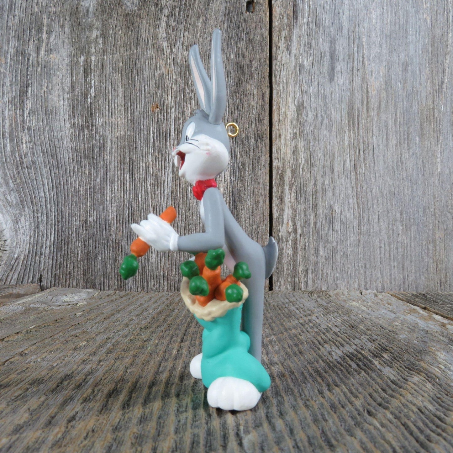 Vintage Bugs Bunny Hallmark Ornament Christmas Looney Tunes Toy Sack Carrots 1993