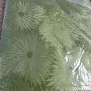 Vintage Avocado Green Shower Curtain Floral Flowers Hygiene Industries 70 x 72 Plastic
