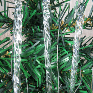 Vintage Glass Icicle Ornaments Spun Twisted 12 Pieces Iridescent 5 inch Kurt Adler Ice Snow Vtg Christmas Decoration