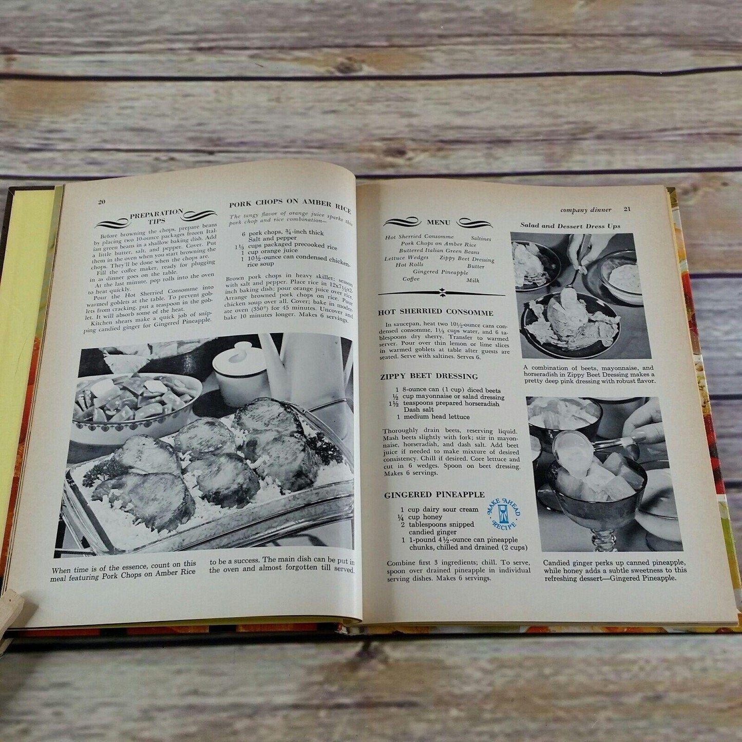 Vintage Cookbook Jiffy Cooking 1972 Better Homes and Gardens Hardcover Main Dishes Casseroles