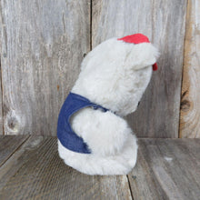 Load image into Gallery viewer, Vintage Teddy Bear Plush Cuddle Bear Denim Vest Red Trucker Hat Teddy Bear Express Trucking American Wego