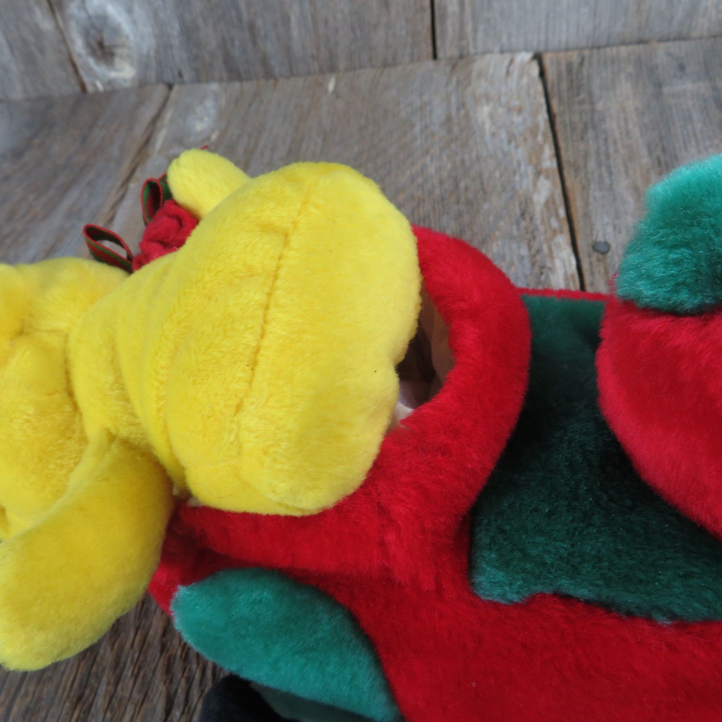 Bear in Train Stuffed Animal Christmas Bear Kellytoy Plush Red Green Soft Train with Eyes Kelly Toy