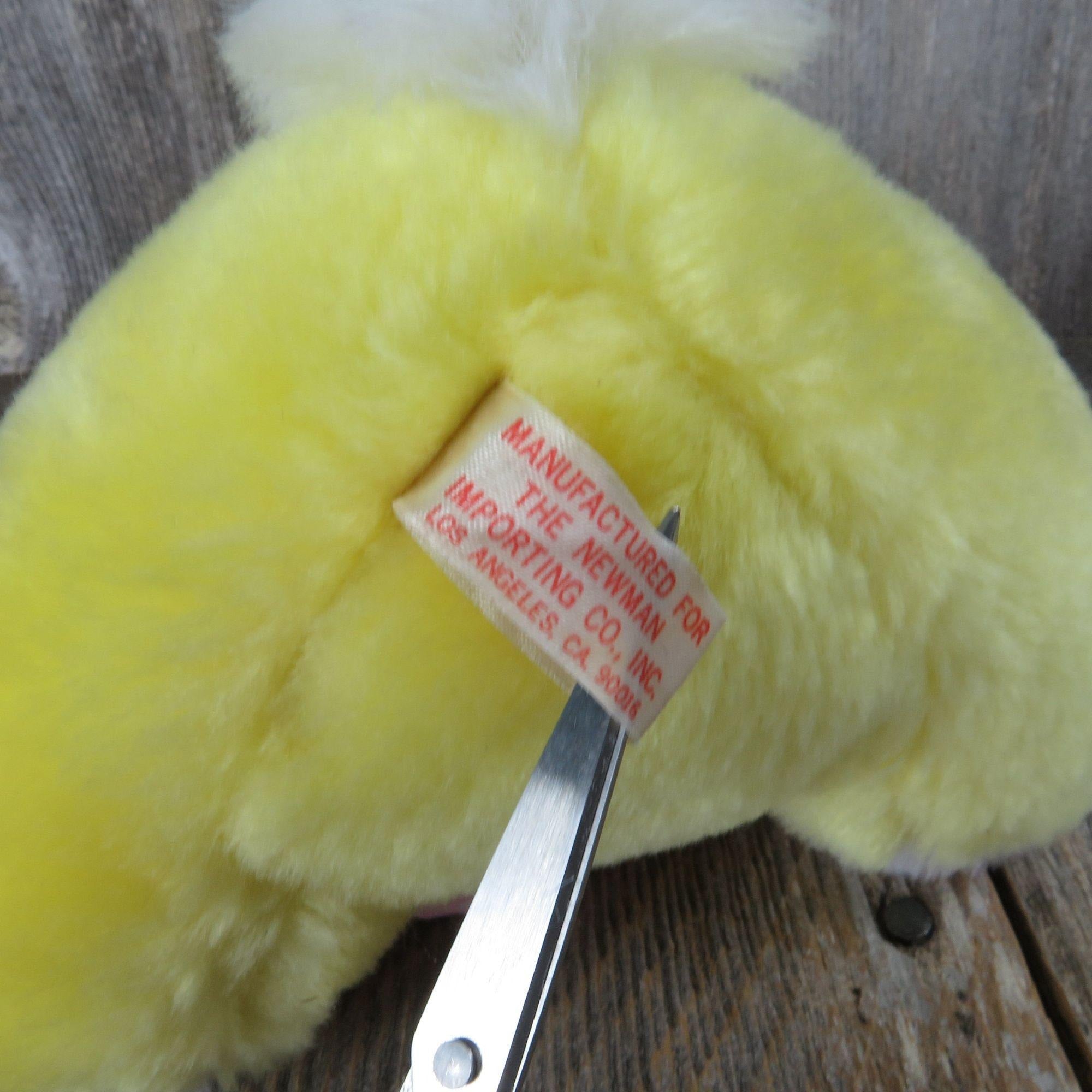 Just Friends Yellow Easter Duck Raised Tush Bean Bag Bottom Plush Gingham  Bow