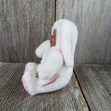 Load image into Gallery viewer, Vintage Bunny Baby Doll Plush African American Anne Geddes Rabbit Suit Stuffed Animal White Pink 1997