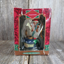 Load image into Gallery viewer, Vintage Mouse Inkwell Ornament Mouse Writing Letter To Santa Quill Pen Matrix Industries 1990s