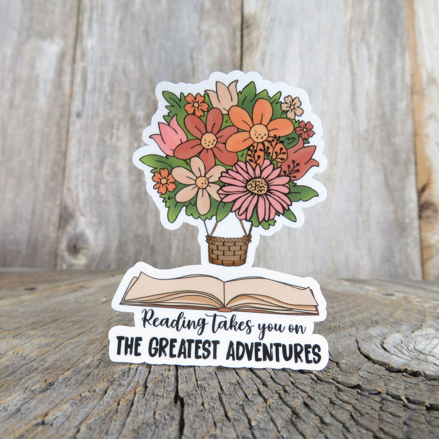 Reading Takes You on the Greatest Adventures Sticker Book Lovers Readers Gift Laptop Sticker