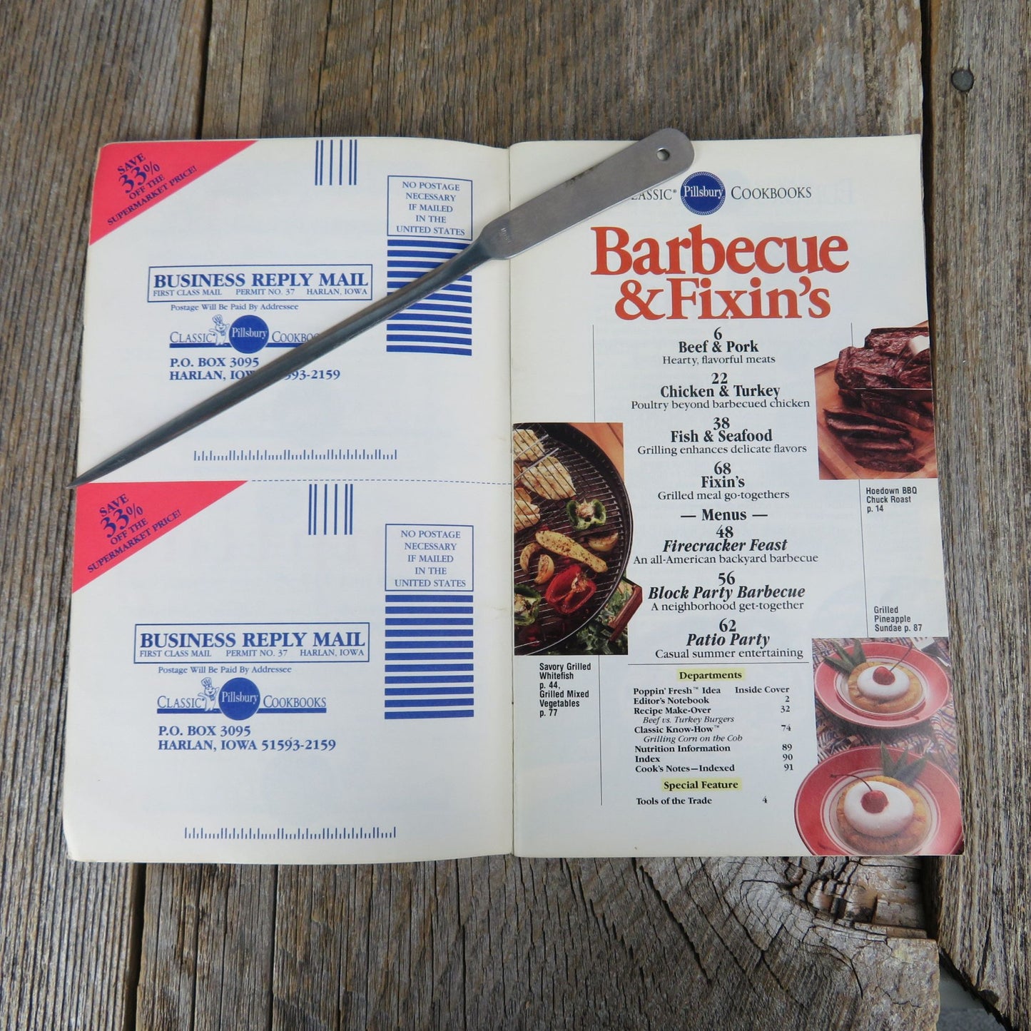 Barbecue and Fixin's Pillsbury  Classic Cookbooks Pamphlet Grocery Store Booklet July 1991 BBQ Fixings