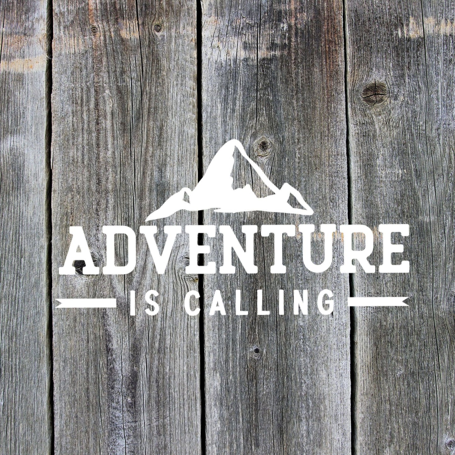 Adventure is Calling Vinyl Decal White Mountain Peeks Outdoors Lover Car Water Bottle Laptop Adventure Sticker