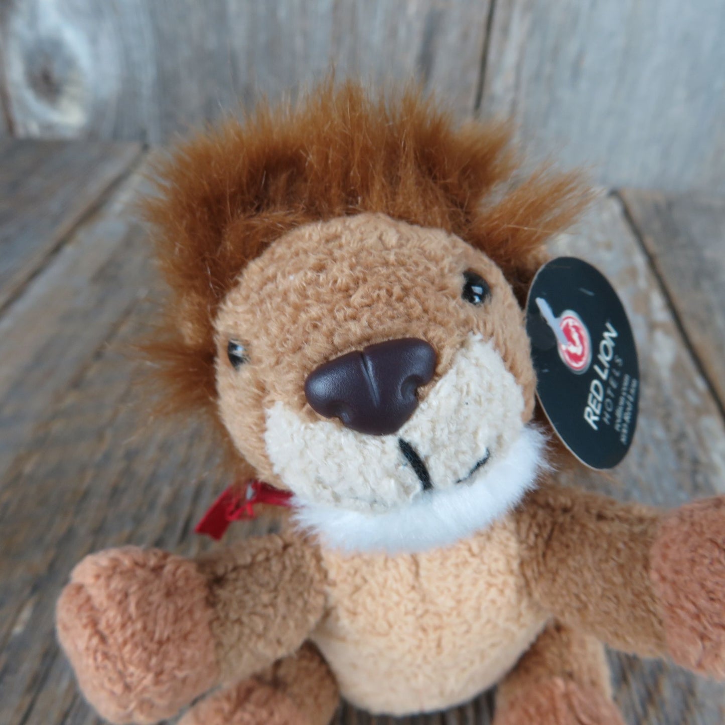 Mini Lion Plush Promo Red Lion Hotel Beanie Stuffed Animal Advertising Souvenir