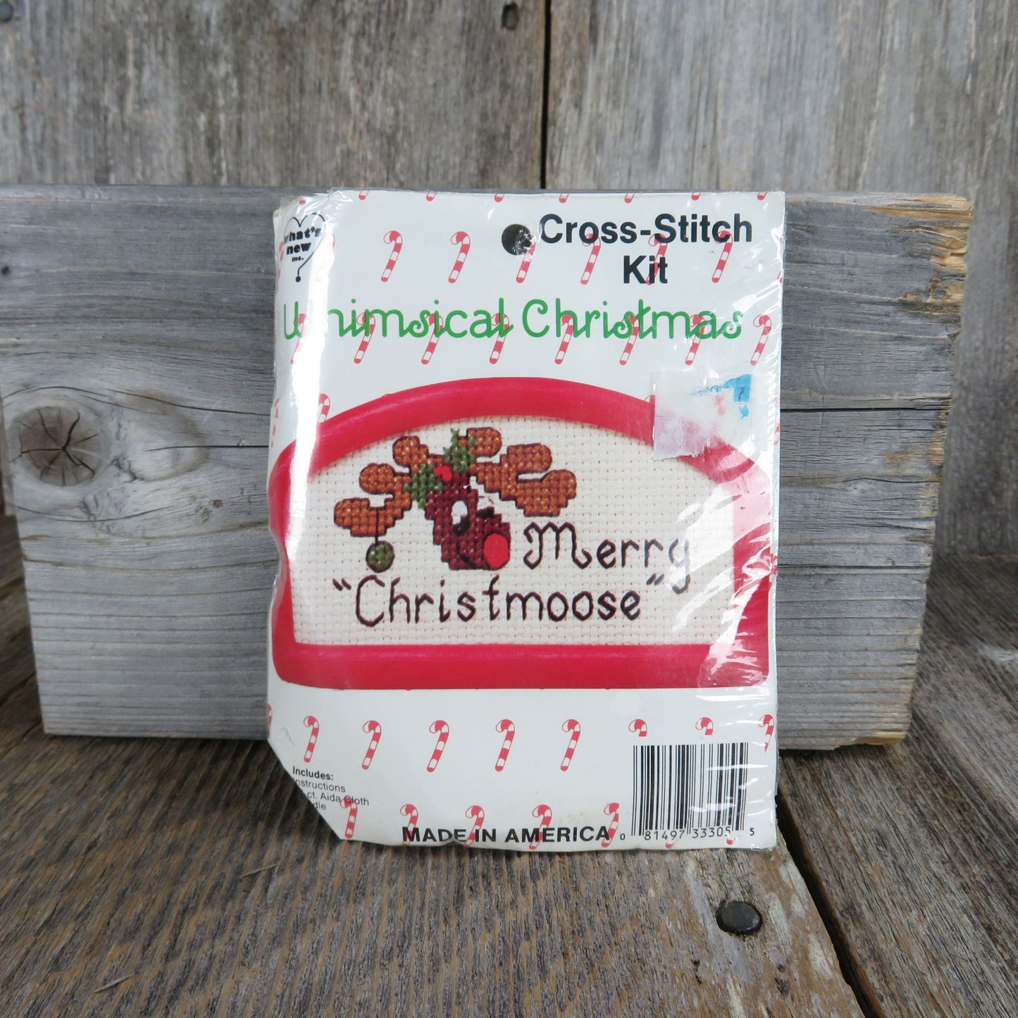 Cross Stitch Kit Christmas Moose Merry Christmoose Frame What's New Inc USA