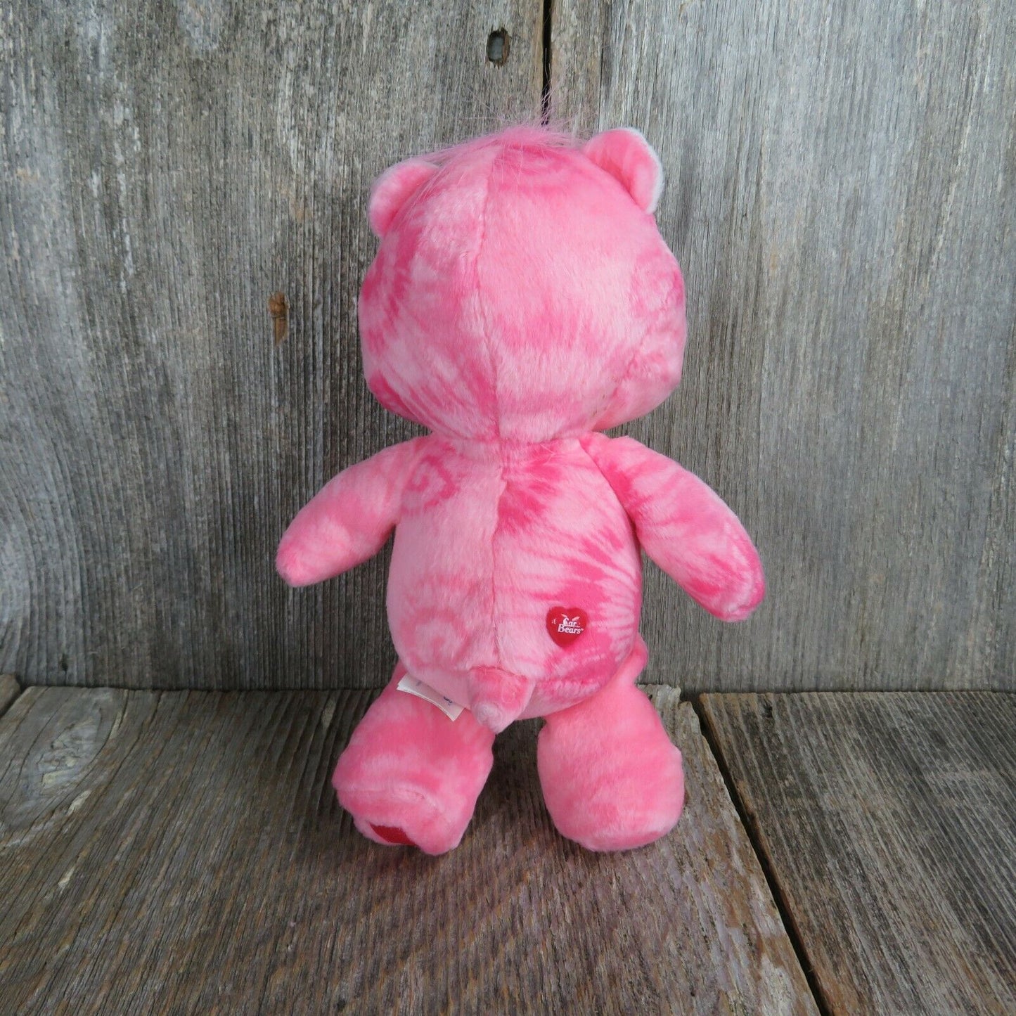 Pink Hearts Care Bears Plush Love A Lot 2003 Tie Dye Stuffed Animal Play Along