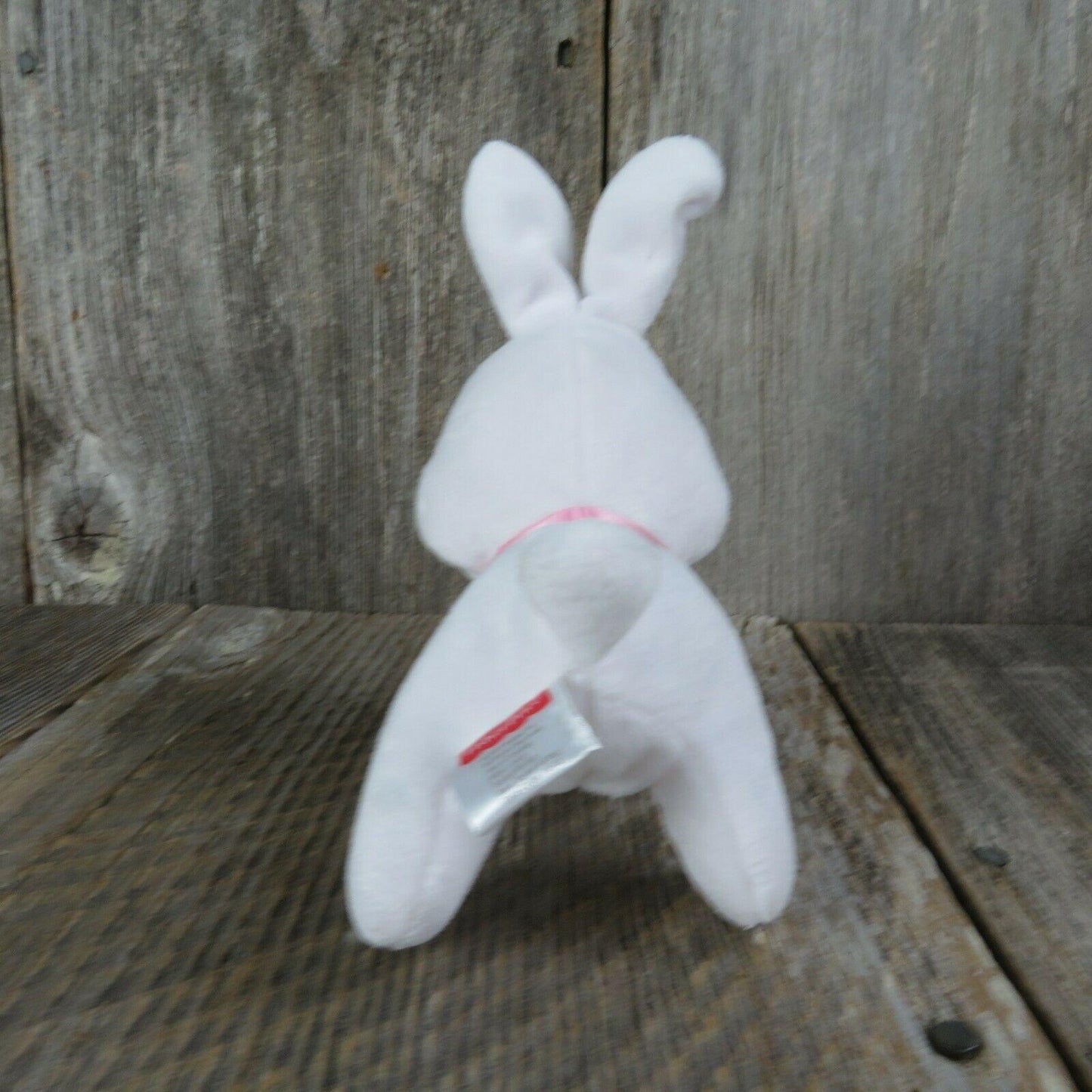 White Bunny Plush Rabbit Fisher Price Sewn Eyes Pink Nose Ears Mattel 2013