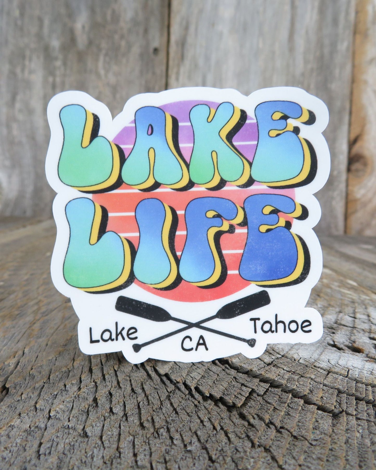 Lake Life Lake Tahoe California Sticker Waterproof Camping Outdoors Souvenir