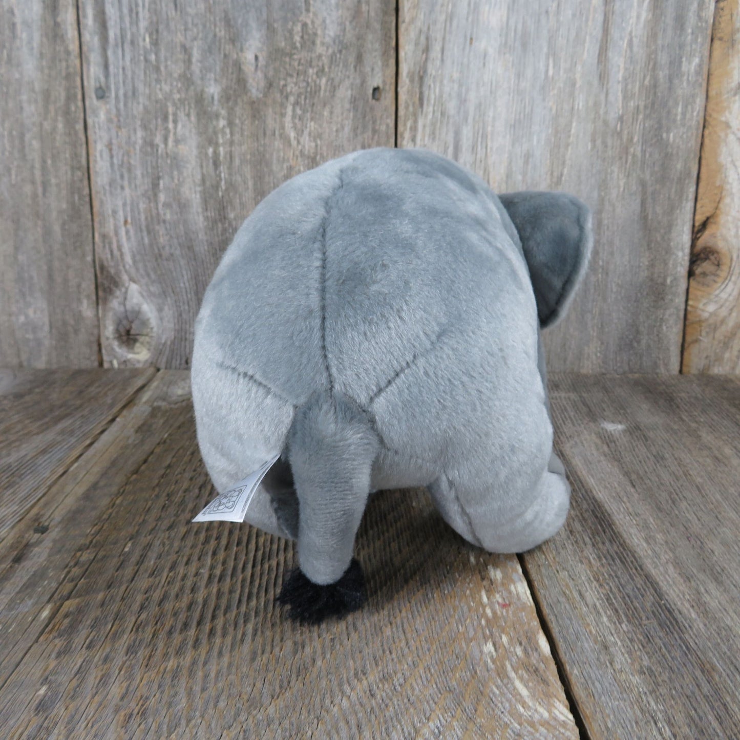 Vintage Elephant with Baby Plush Fiesta Stuffed Animal Mom and Baby Gray Standing All Fours