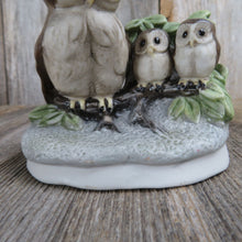 Load image into Gallery viewer, Vintage Owl and Chicks Figurine Brown Bird Owlets Ceramic UCGC Korea