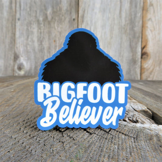Bigfoot Believer Sticker Blue Black Outdoors Waterproof Water Bottle Laptop Sticker