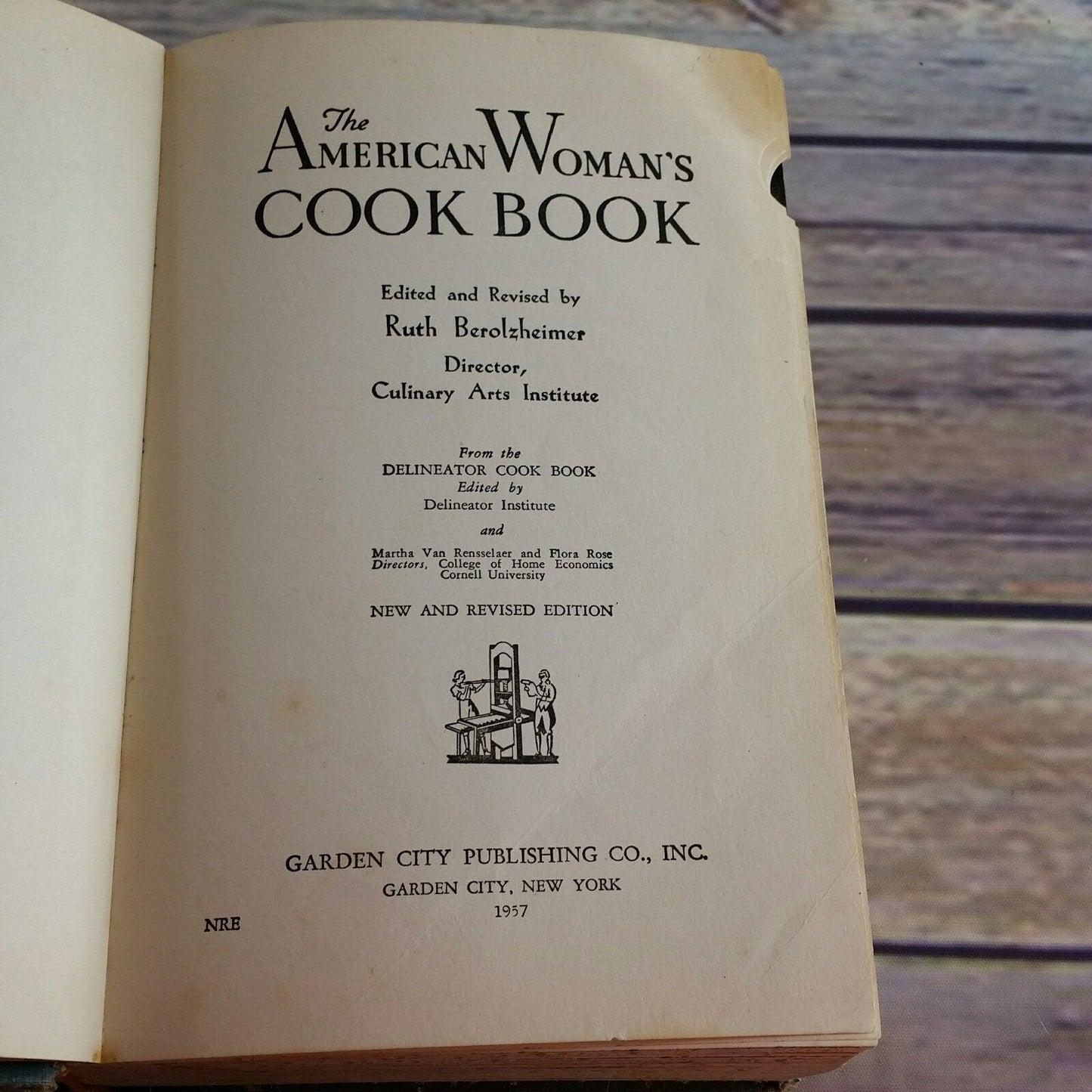 Vintage Cookbook American Womans Cook Book 1957 Ruth Berolzheimer New and Revised Garden City Publishing Hardcover NO Dust Jacket Recipes