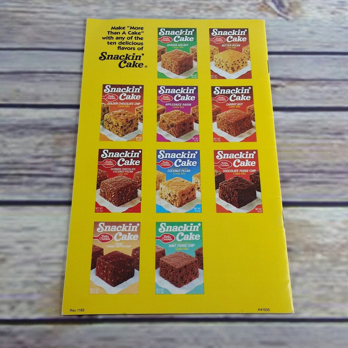 Vintage Cookbook Betty Crocker More Than A Cake Dessert Ideas from Betty Crocker Snackin Cake 1980s Paperback Booklet