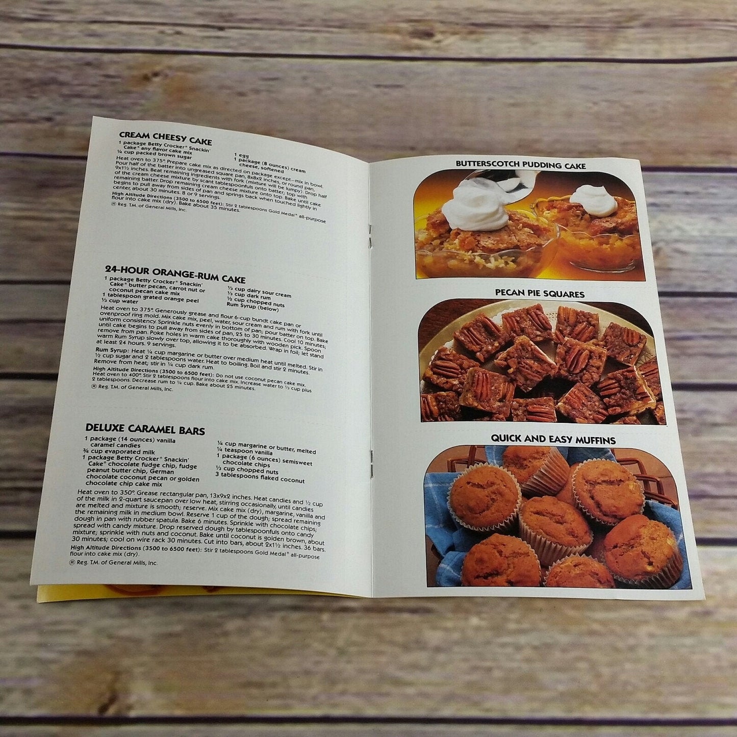 Vintage Cookbook Betty Crocker More Than A Cake Dessert Ideas from Betty Crocker Snackin Cake 1980s Paperback Booklet