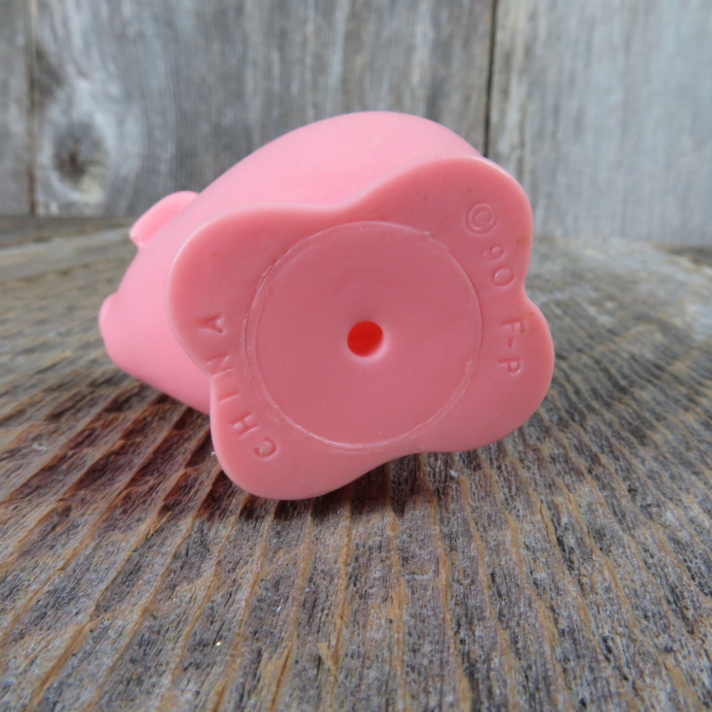 Vintage Pig Fisher Price Little People Pink Farm Rubber Toy 1990