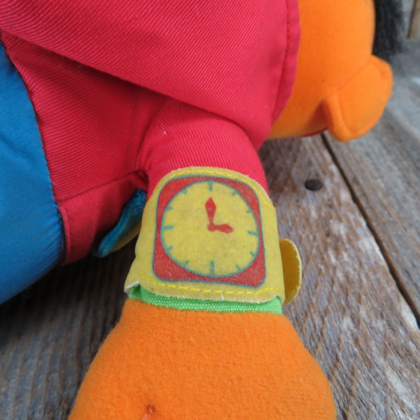 Vintage Dress Me Up Ernie Plush Learning Toy Sesame Street Playskool Zipper Button Watch