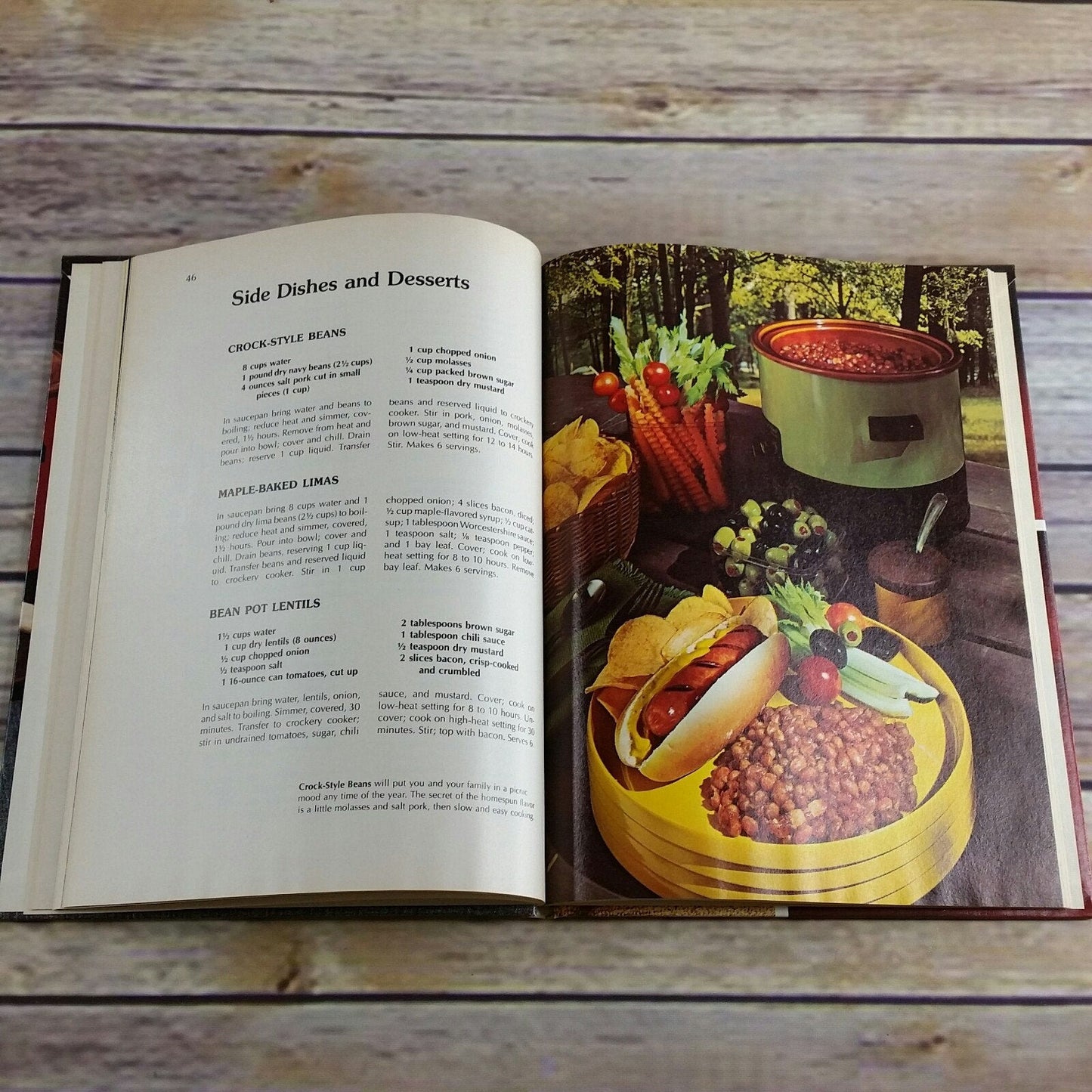 Vintage Cookbook Crockery Cooker Cook Book Recipes Better Homes and Gardens 1976 Hardcover Book Slow Cooker