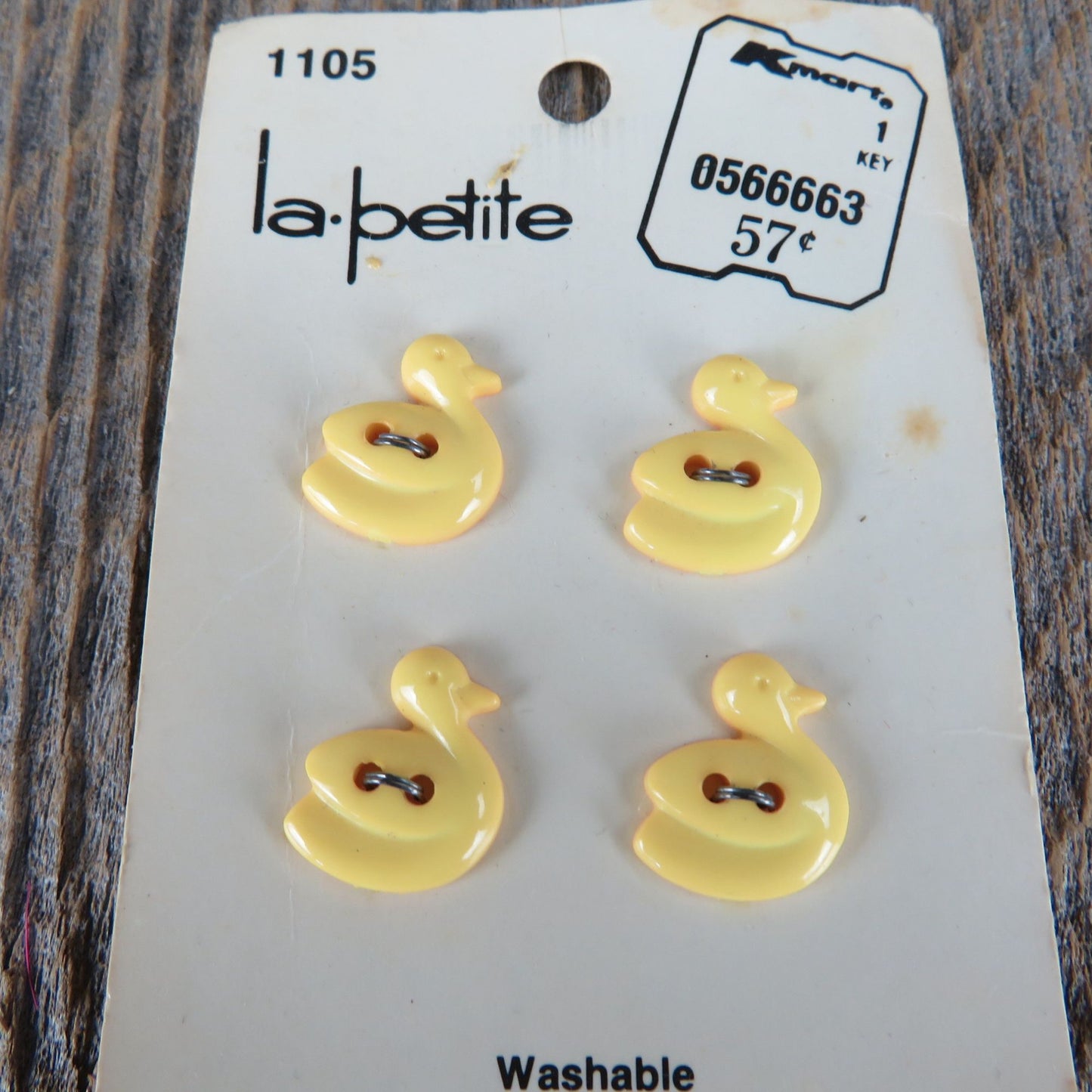 Yellow Duck Buttons La Petite Vintage size 3/4th inch Easter Dress