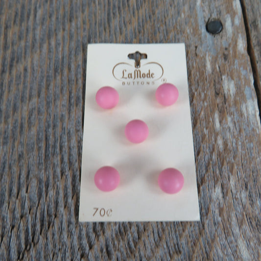 Pink Ball Buttons La Mode Vintage Pastel size 16 or 3/8th inch # 1513 Made in Japan