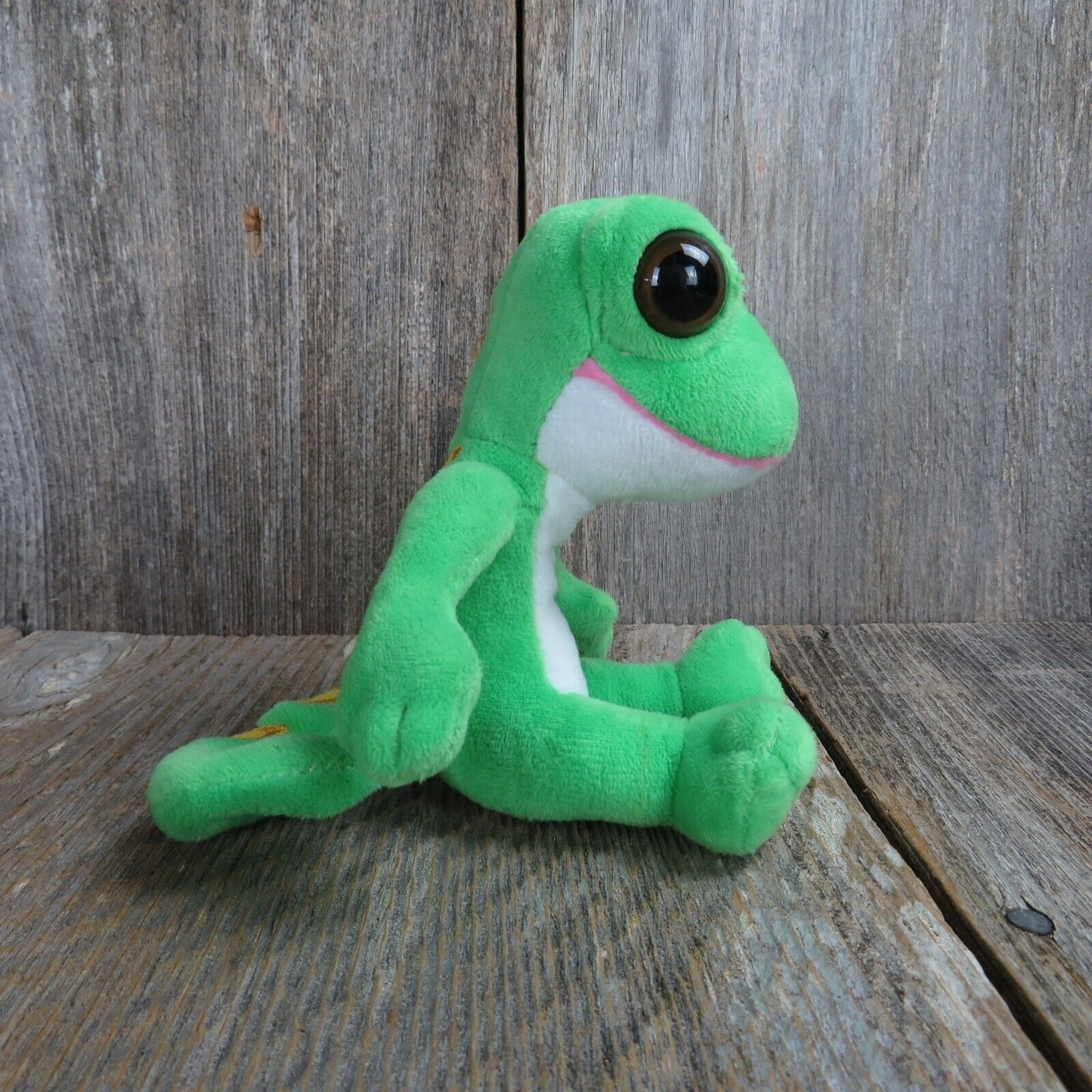 Geico Gecko Lizard Plush Green Yellow Insurance Promotional Stuffed Animal