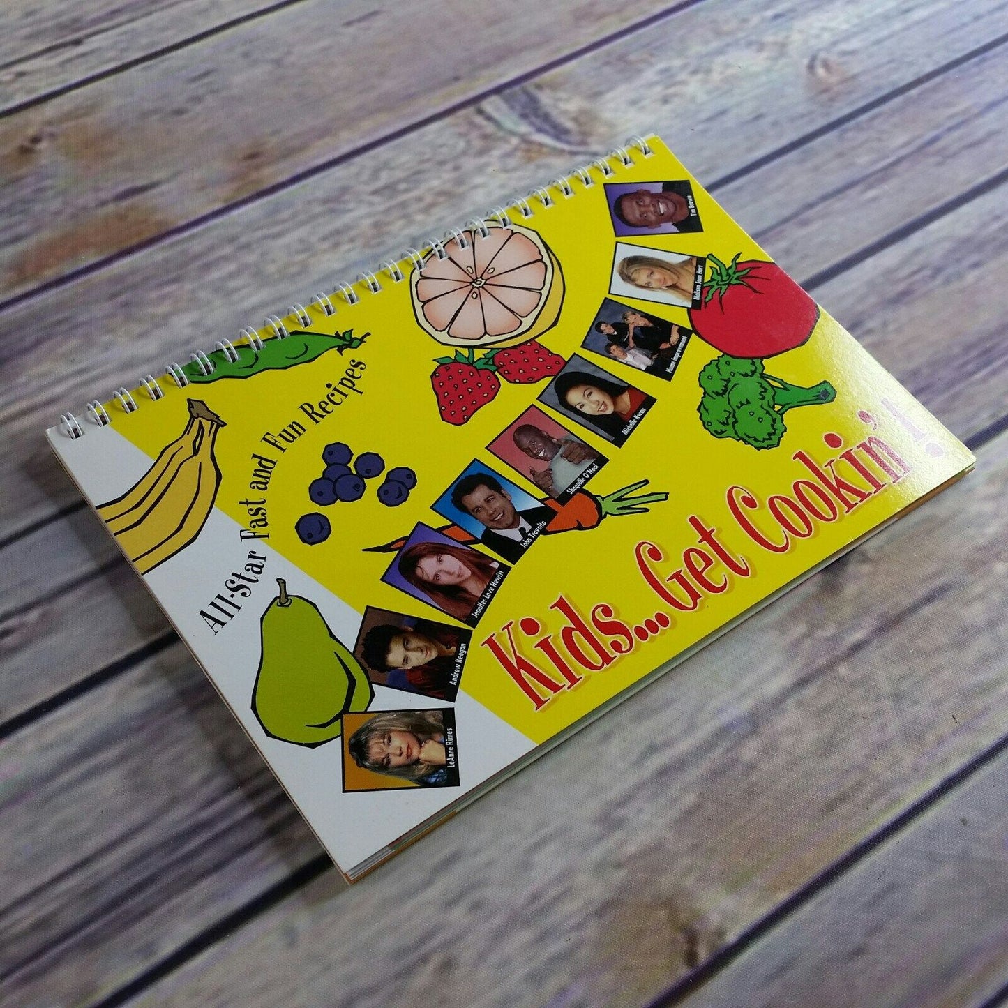 Vintage Kids Cookbook Kids Get Cookin! Public Health Institute Childrens Recipes Spiral Bound 1998 Spanish English Bilingual